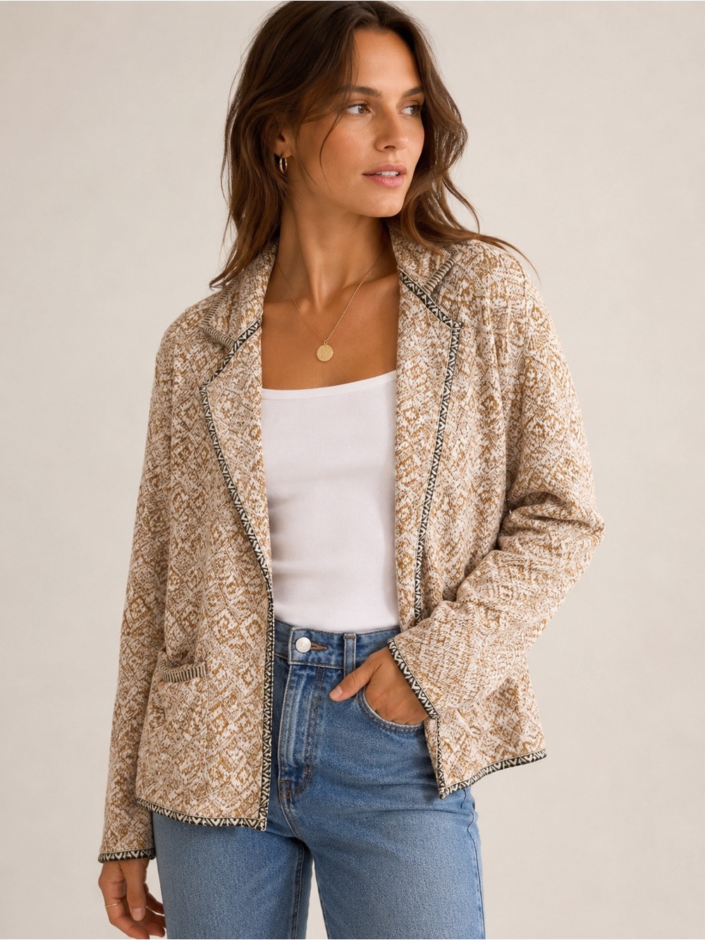 Anthropologie Mustard Color Sweater Jacket Size Small